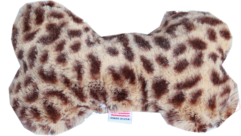 6" Plush Bone Dog Toy Cheetah